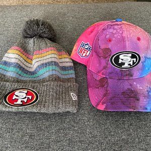 San Francisco 49ers Crucial Catch Womens Hat and Beanie (2 Items)
